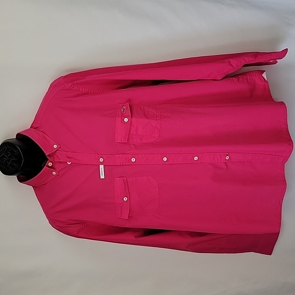 Lacoste Modern Fit Button Down Fuchsia Size 3XL NWT